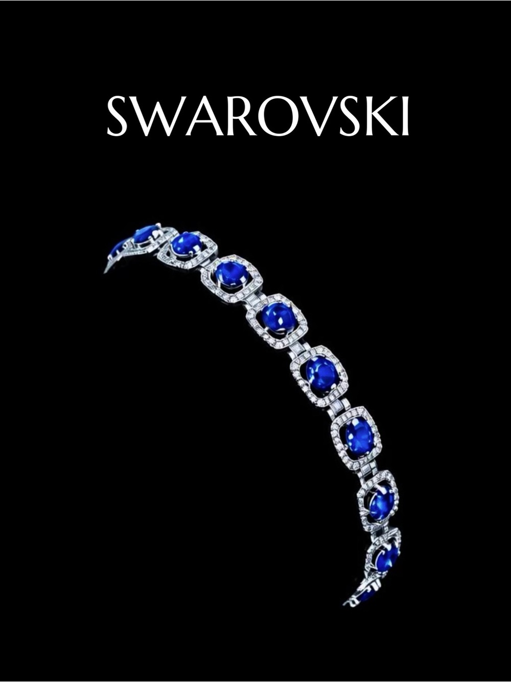 Stunning Blue Sapphire Swarovski Crystal Bracelet